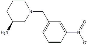 (3S)-1-(3-nitrobenzyl)piperidin-3-amine Struktur