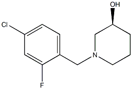 (3S)-1-(4-chloro-2-fluorobenzyl)piperidin-3-ol Struktur