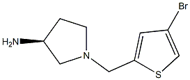 (3S)-1-[(4-bromothiophen-2-yl)methyl]pyrrolidin-3-amine Struktur