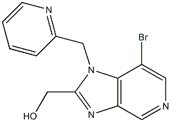 [7-bromo-1-(pyridin-2-ylmethyl)-1H-imidazo[4,5-c]pyridin-2-yl]methanol Struktur