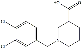 1-(3,4-dichlorobenzyl)piperidine-3-carboxylic acid Struktur