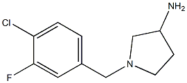 1-(4-chloro-3-fluorobenzyl)pyrrolidin-3-amine Struktur