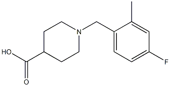 1-(4-fluoro-2-methylbenzyl)piperidine-4-carboxylic acid Struktur