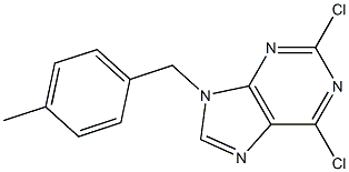 2,6-dichloro-9-(4-methylbenzyl)-9H-purine Struktur