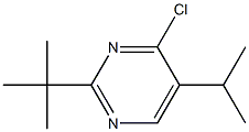 2-tert-butyl-4-chloro-5-(1-methylethyl)pyrimidine Struktur