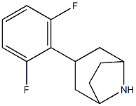 3-(2,6-difluorophenyl)-8-azabicyclo[3.2.1]octane Struktur