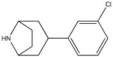 3-(3-chlorophenyl)-8-azabicyclo[3.2.1]octane Struktur