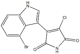 3-(4-bromo-1H-indol-3-yl)-4-chloro-1H-pyrrole-2,5-dione Struktur