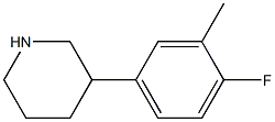 3-(4-fluoro-3-methylphenyl)piperidine Struktur