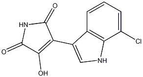 3-(7-chloro-1H-indol-3-yl)-4-hydroxy-1H-pyrrole-2,5-dione Struktur