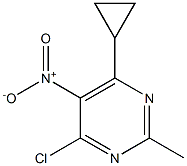 4-chloro-6-cyclopropyl-2-methyl-5-nitropyrimidine Struktur