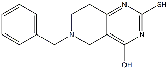 6-benzyl-2-sulfanyl-5,6,7,8-tetrahydropyrido[4,3-d]pyrimidin-4-ol Struktur