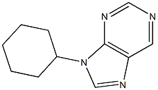 9-cyclohexyl-9H-purine Struktur