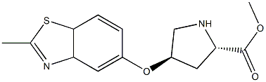 methyl (2S,4R)-4-[(2-methyl-3a,7a-dihydro-1,3-benzothiazol-5-yl)oxy]pyrrolidine-2-carboxylate Struktur