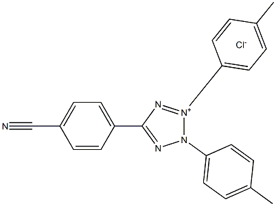 2,3-BIS(4-METHYLPHENYL)-5-(4-CYANOPHENYL)TETRAZZOLIUM CHLORIDE Struktur