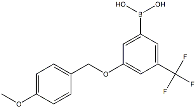 5-(4-methoxy)Benzyloxy-3-trifluoromethylphenylboronic acid Struktur