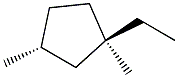 1,trans-3-dimethyl-1-ethylcyclopentane Struktur