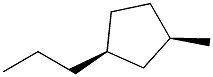 1-methyl-cis-3-propylcyclopentane Struktur