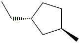 1-methyl-trans-3-ethylcyclopentane Struktur