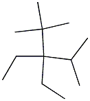 2,2,4-trimethyl-3,3-diethylpentane Struktur