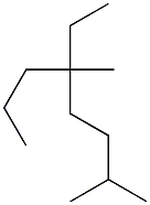 2,5-dimethyl-5-ethyloctane Struktur