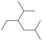 3-ethyl-2,5-dimethylhexane Struktur