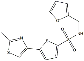 N2-(2-FURYLMETHYL)-5-(2-METHYL-1,3-THIAZOL-4-YL)THIOPHENE-2-SULFONAMIDE Struktur