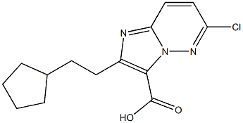 6-CHLORO-2-(2-CYCLOPENTYLETHYL)IMIDAZO[1,2-B]PYRIDAZINE-3-CARBOXYLIC ACID Struktur