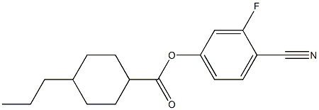 4-CYANO-3-FLUOROPHENYL 4-PROPYLCYCLOHEXANECARBOXYLATE Struktur