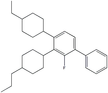 4-ETHYLCYCLOHEXYL-4''-PROPYLCYCLOHEXYL-2-FLUOROBIPHENYL Struktur