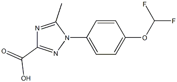 1-(4-Difluoromethoxy-phenyl)-5-methyl-1H-[1,2,4]triazole-3-carboxylic acid Struktur