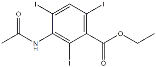 3-ACETAMINO-2,4,6-TRIIODOBENZOIC ACID ETHYL ESTER Struktur