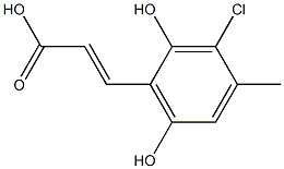 3-CHLORO-2,6-DIHYDROXY-4-METHYLCINNAMIC ACID Struktur