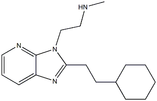 {2-[2-(2-CYCLOHEXYL-ETHYL)-IMIDAZO[4,5-B]PYRIDIN-3-YL]-ETHYL}-METHYL-AMINE Struktur