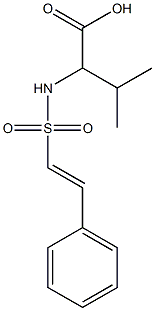 3-METHYL-2-({[2-PHENYLVINYL]SULFONYL}AMINO)BUTANOIC ACID Struktur