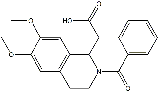 (2-BENZOYL-6,7-DIMETHOXY-1,2,3,4-TETRAHYDROISOQUINOLIN-1-YL)ACETIC ACID Struktur