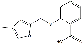 2-{[(3-METHYL-1,2,4-OXADIAZOL-5-YL)METHYL]THIO}BENZOIC ACID Struktur