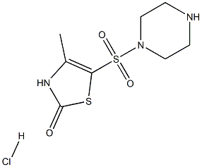 4-METHYL-5-(PIPERAZIN-1-YLSULFONYL)-1,3-THIAZOL-2(3H)-ONE HYDROCHLORIDE Struktur