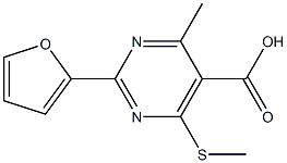 2-(2-FURYL)-4-METHYL-6-(METHYLTHIO)PYRIMIDINE-5-CARBOXYLIC ACID Struktur