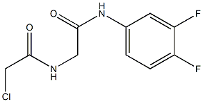 2-CHLORO-N-{2-[(3,4-DIFLUOROPHENYL)AMINO]-2-OXOETHYL}ACETAMIDE Struktur