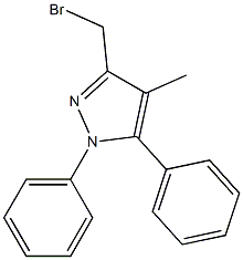 3-BROMOMETHYL-4-METHYL-N,5-DIPHENYL PYRAZOLE Struktur