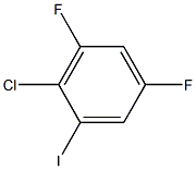 2-CHLORO-3,5-DIFLUORO-1-IODOBENZENE Struktur