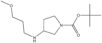 3-(3-METHOXYPROPYLAMINO)PYRROLIDINE-1-CARBOXYLIC ACID TERT-BUTYL ESTER, 95+% Struktur