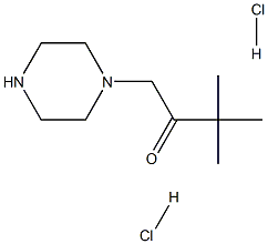 3,3-DIMETHYL-1-PIPERAZIN-1-YLBUTAN-2-ONE DIHYDROCHLORIDE Struktur