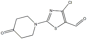 4-CHLORO-2-(4-OXO-PIPERIDINYL)-5-THIAZOLECARBOXALDEHYDE, 95+% Struktur