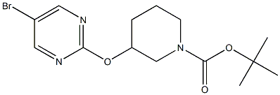 3-(5-BROMOPYRIMIDIN-2-YLOXY)PIPERIDINE-1-CARBOXYLIC ACID TERT-BUTYL ESTER, 95+% Struktur