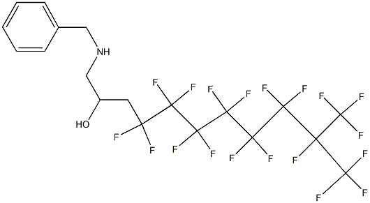 1-Benzylamino-4,4,5,5,6,6,7,7,8,8,9,9,10,11,11,11-hexadecafluoro-10-trifluoromethyl-undecan-2-ol Struktur