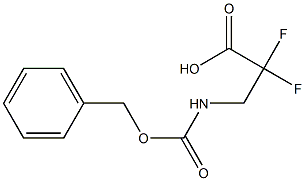 3-Benzyloxycarbonylamino-2,2-difluoro-propionic acid Struktur