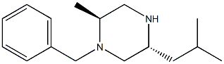 1-BENZYL-2(S)-METHYL-5(R)-ISOBUTYL-PIPERAZINE Struktur