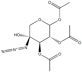 1,2,3-TRI-O-ACETYL-4-AZIDO-D-XYLOPYRANOSE Struktur